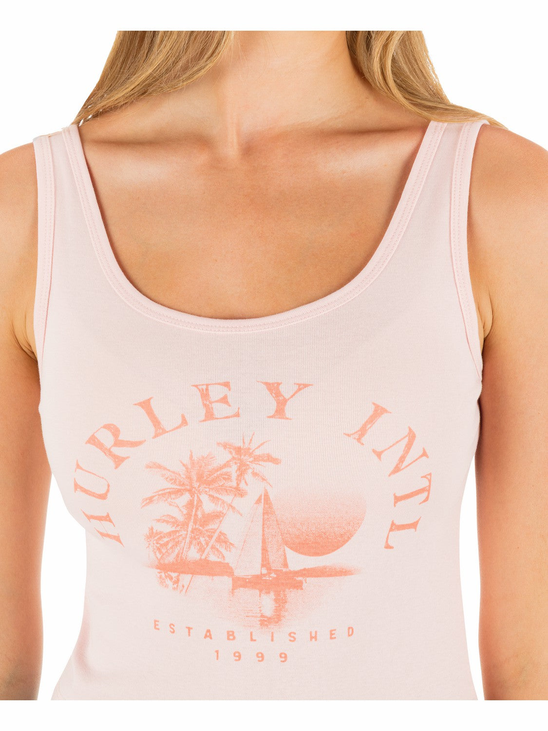 Seaside Scoop Crop Tank English Rose - Hurley