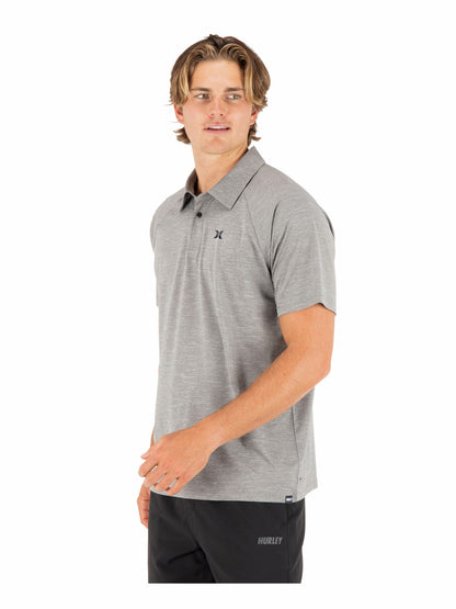 H2O Dri Outback Polo Short Sleeve Stone Grey - Hurley