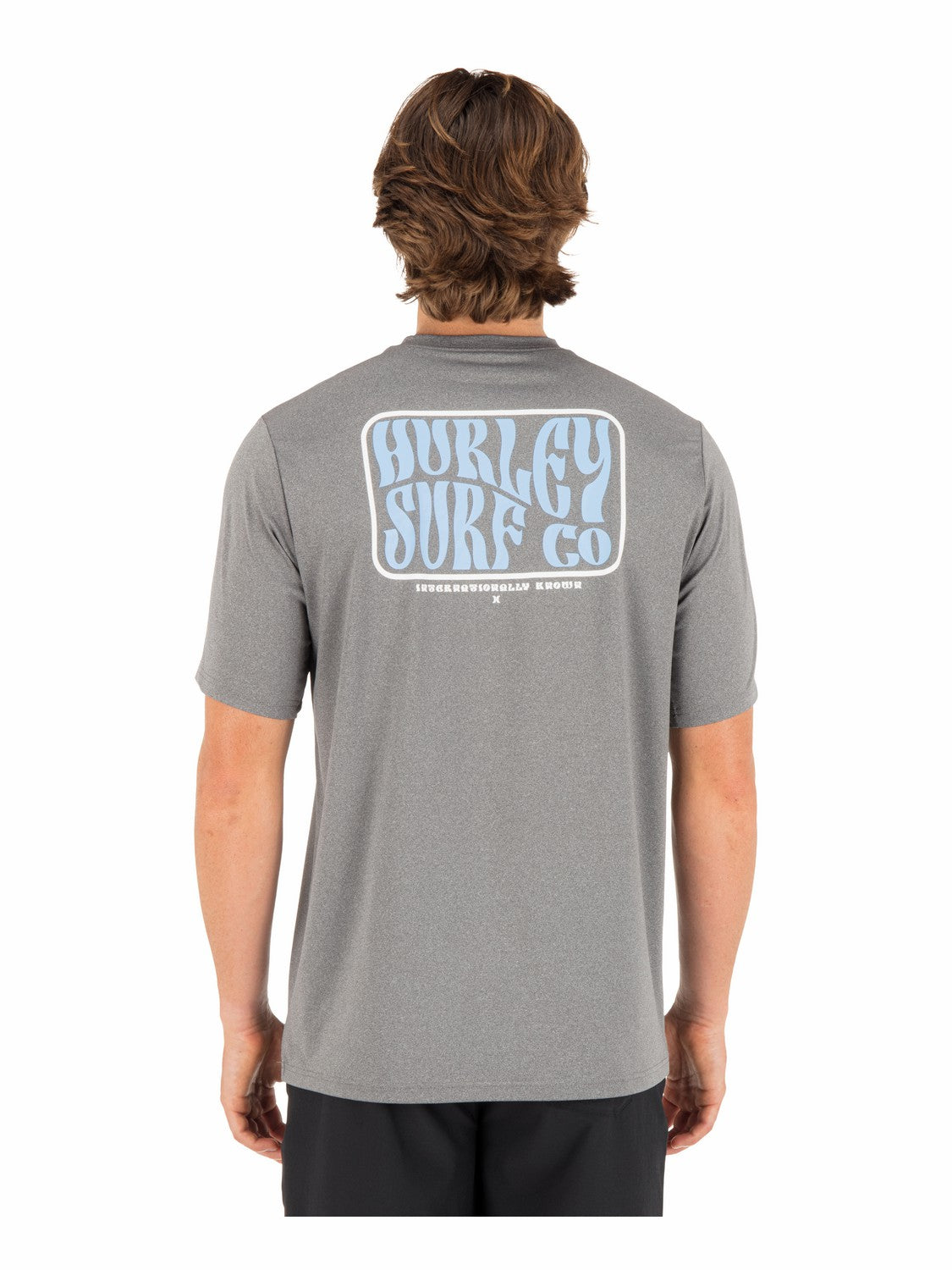 Hybrid UPF Short Sleeve Ion Grey Heather - Hurley