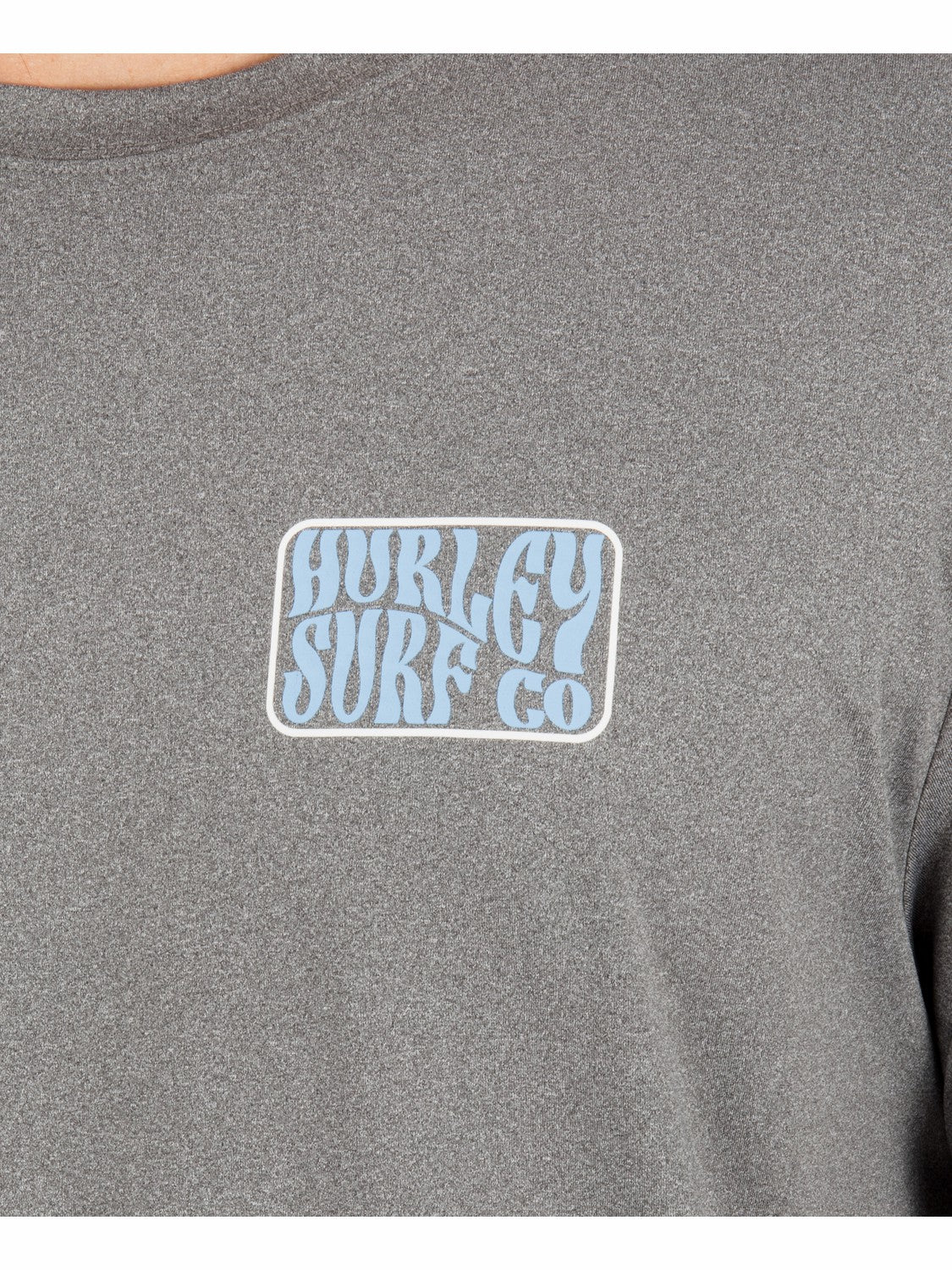 Hybrid UPF Short Sleeve Ion Grey Heather - Hurley