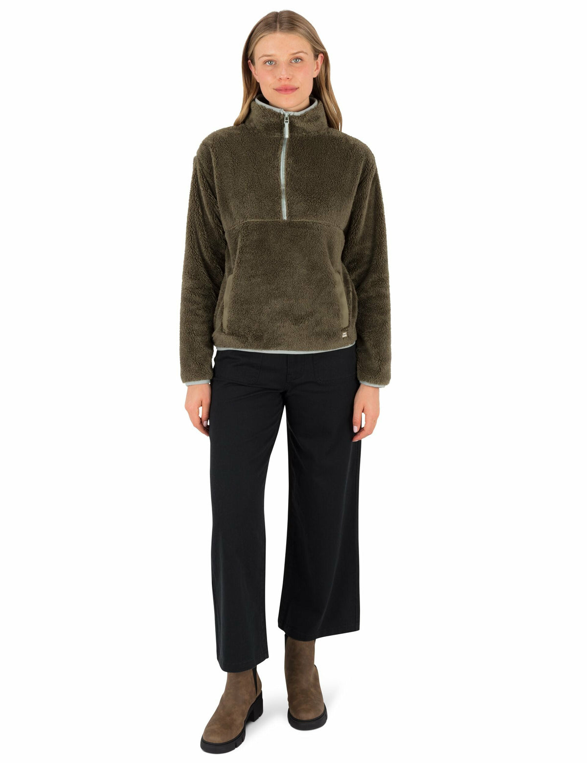 Scout Polar Fleece Anorak Vintage Olive - Hurley