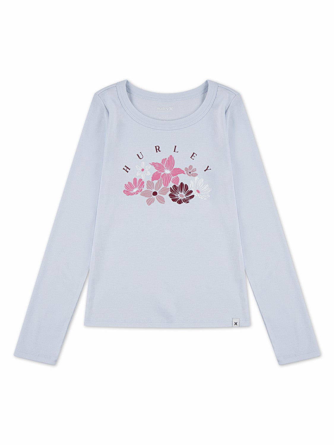 Girls' Floral Tee Moonstone Blue - Hurley