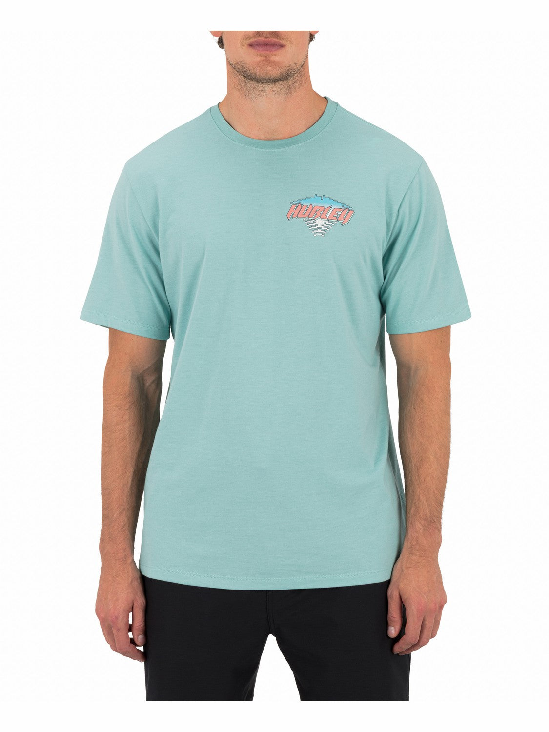 Off The Top Short Sleeve Broken Jade Heather - Hurley