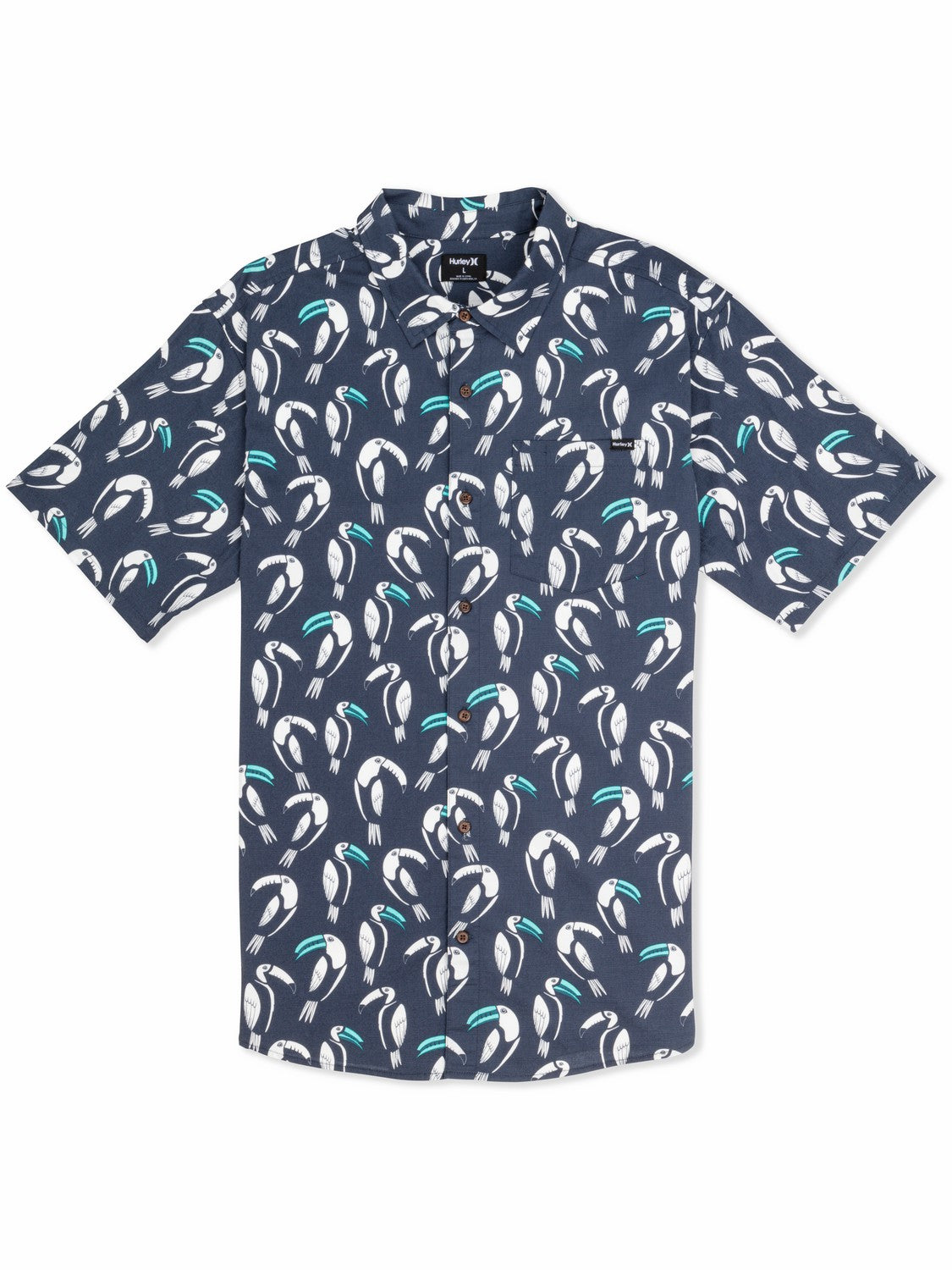 One & Only Lido Stretch Short Sleeve Shirt GREY - Hurley