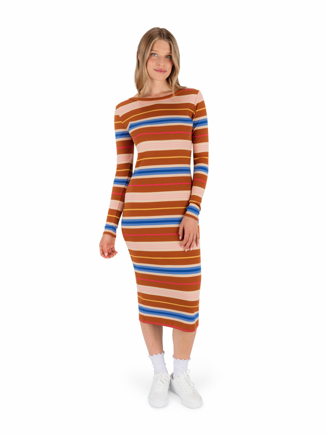 Just A Girl Long Sleeve Dress LEATHER BROWN - Hurley