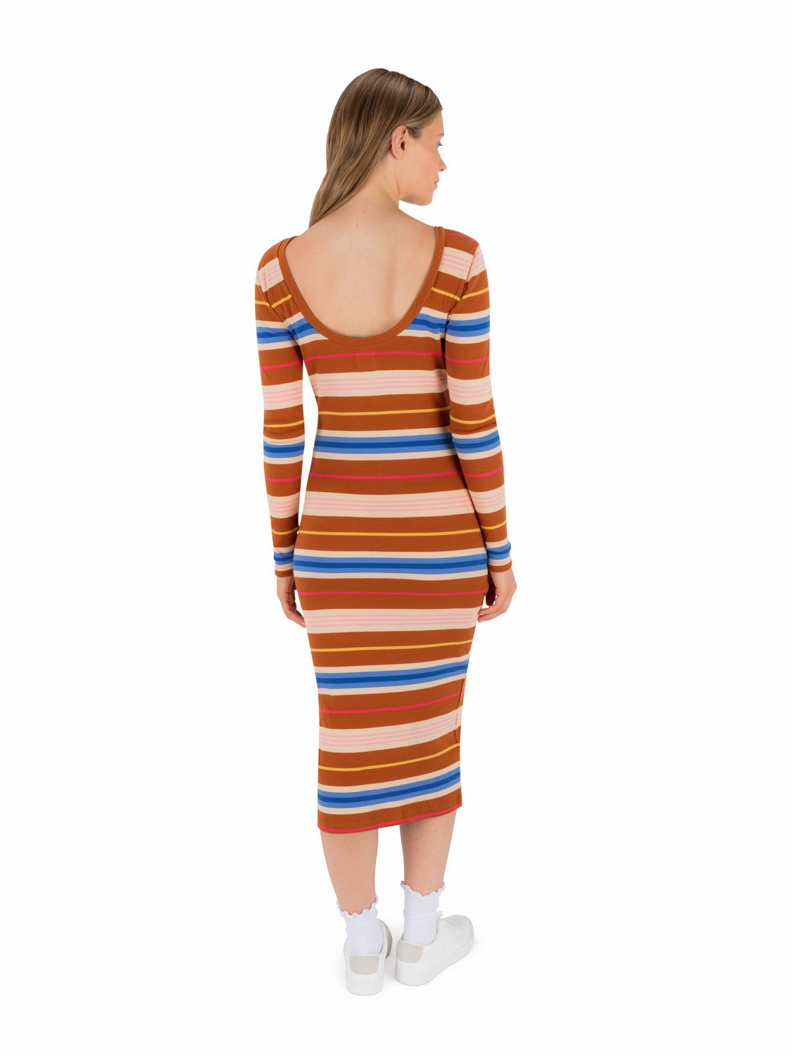 Just A Girl Long Sleeve Dress LEATHER BROWN - Hurley