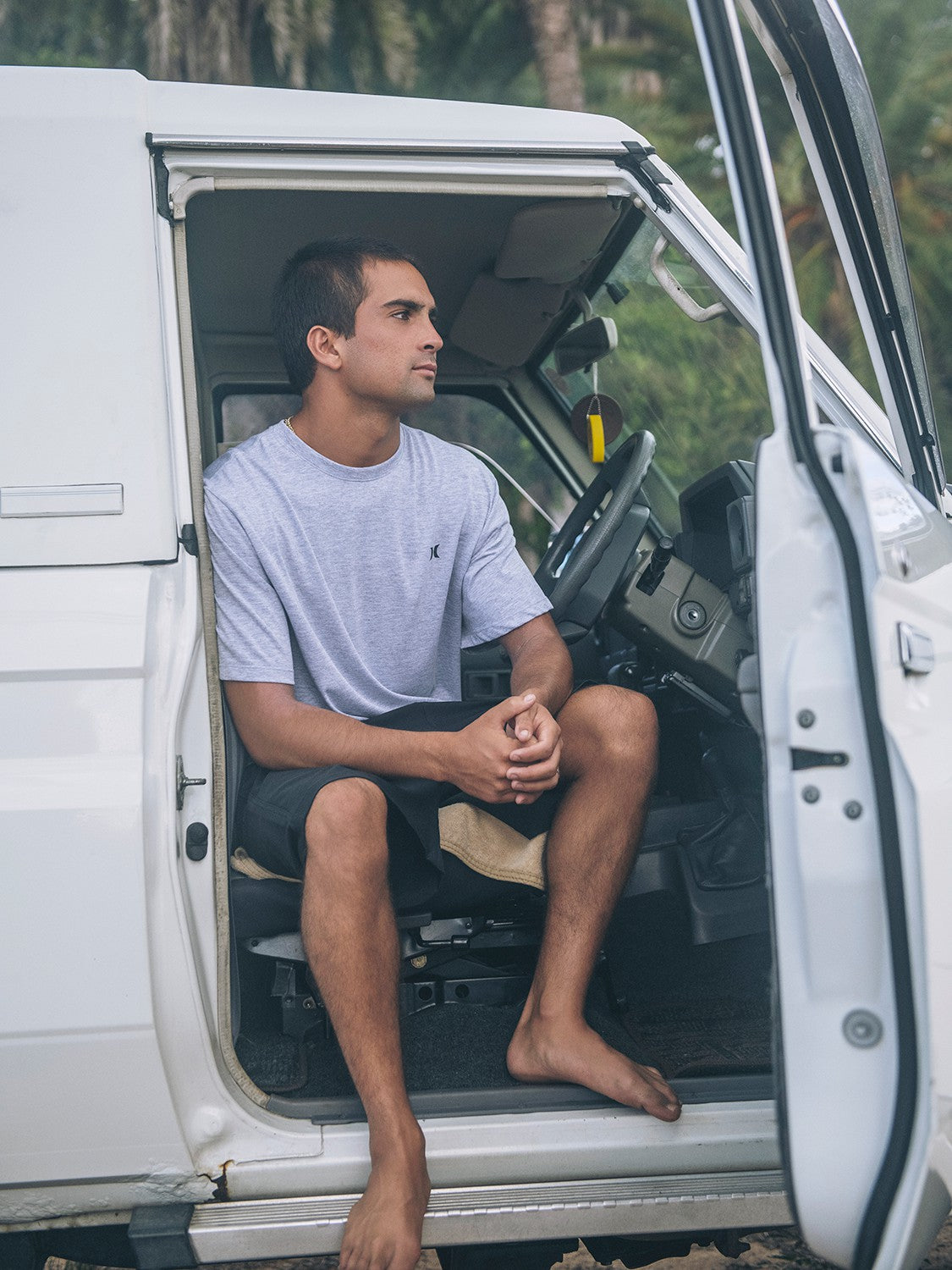 Icon Tee Short Sleeve Dark Grey Heather - Hurley