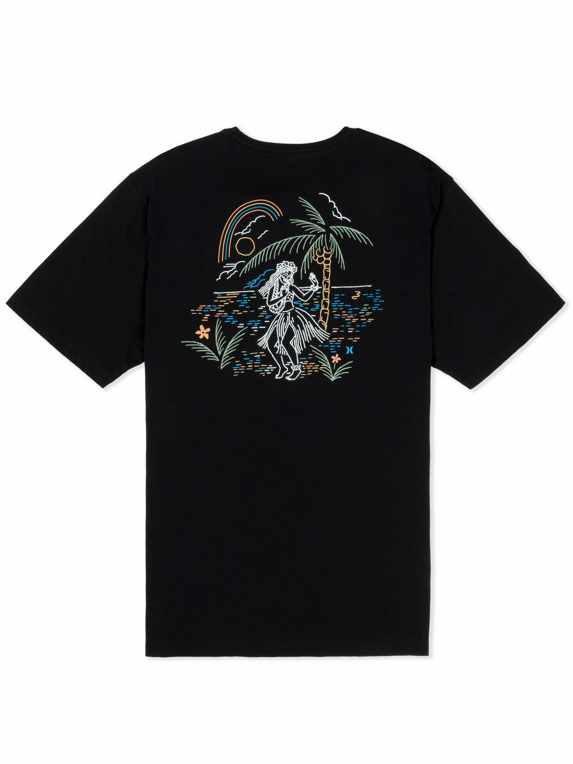 Hula In Paradise Short Sleeve Black - Hurley
