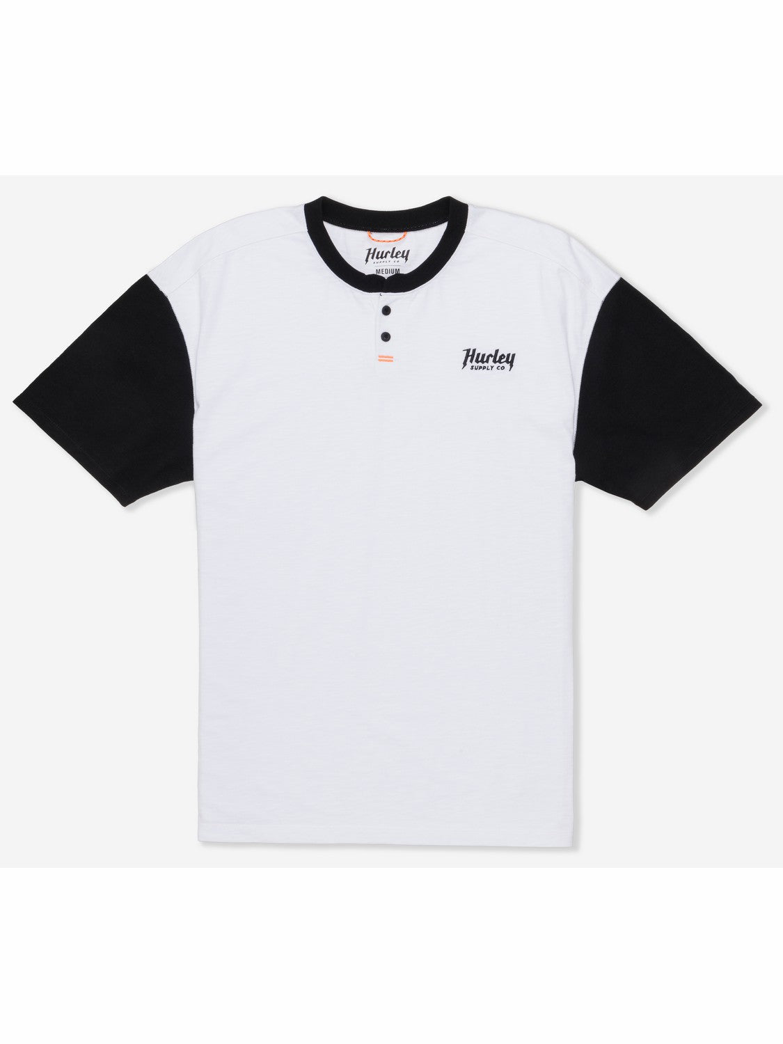 Merchant Henley Short Sleeve White - Hurley