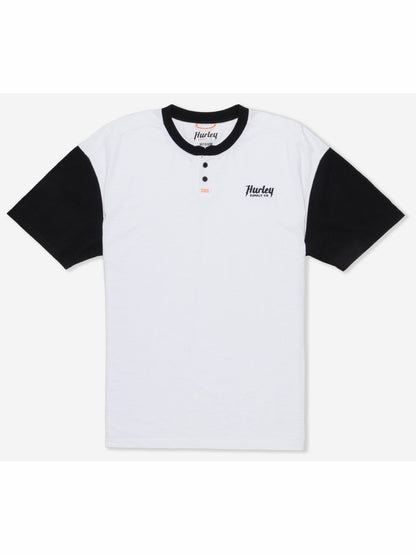Merchant Henley Short Sleeve White - Hurley