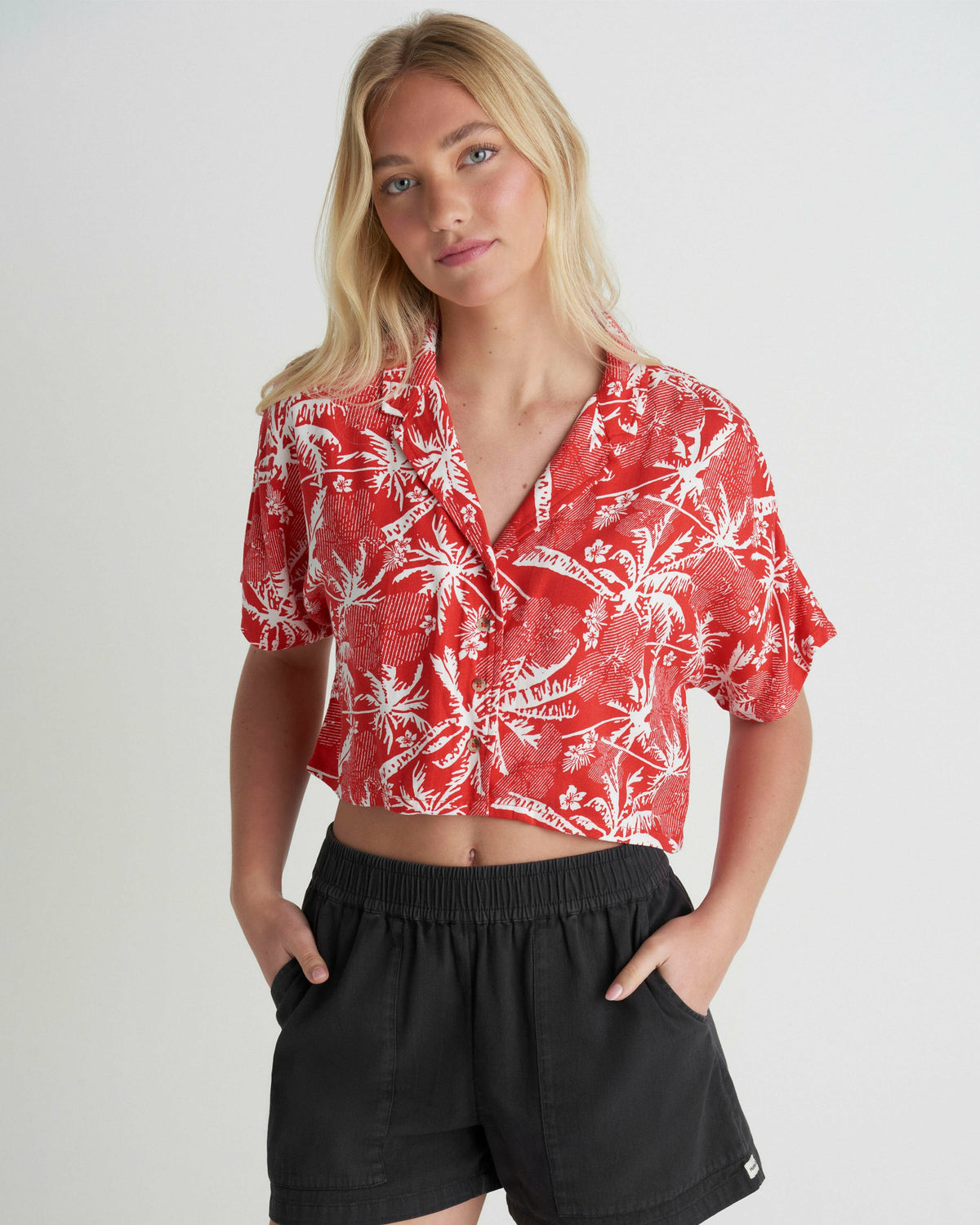 Getaway Short Sleeve Float Red - Hurley