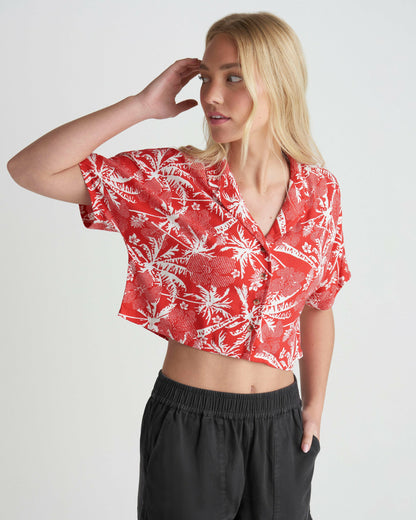 Getaway Short Sleeve Float Red - Hurley