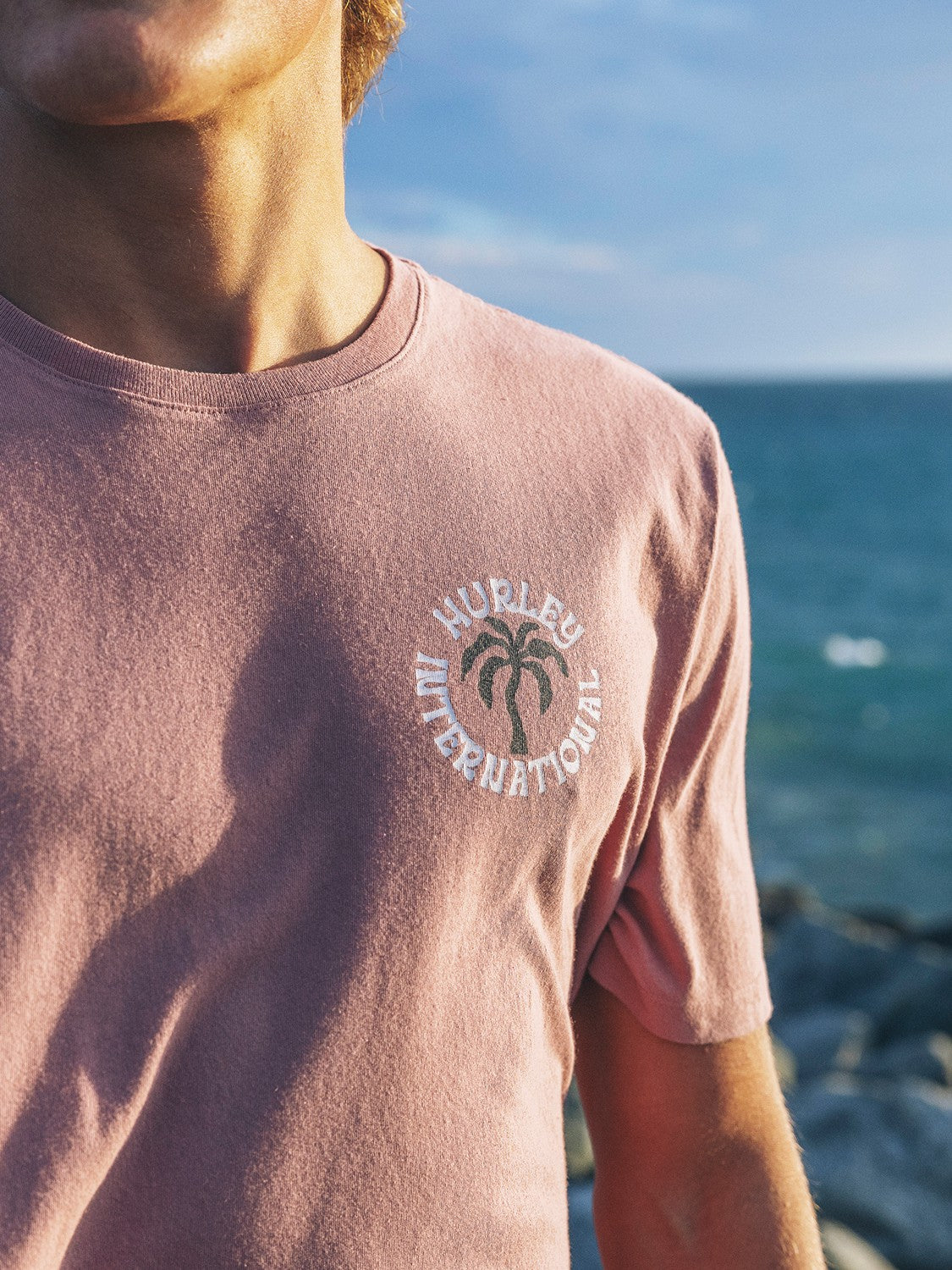 Palm Short Sleeve Phantom Rose - Hurley