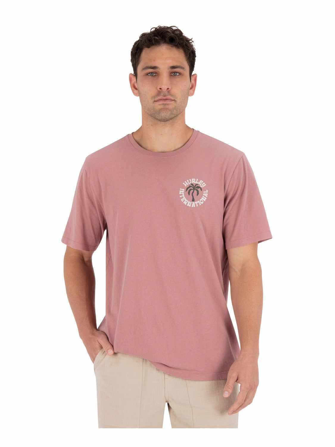 Palm Short Sleeve Phantom Rose - Hurley