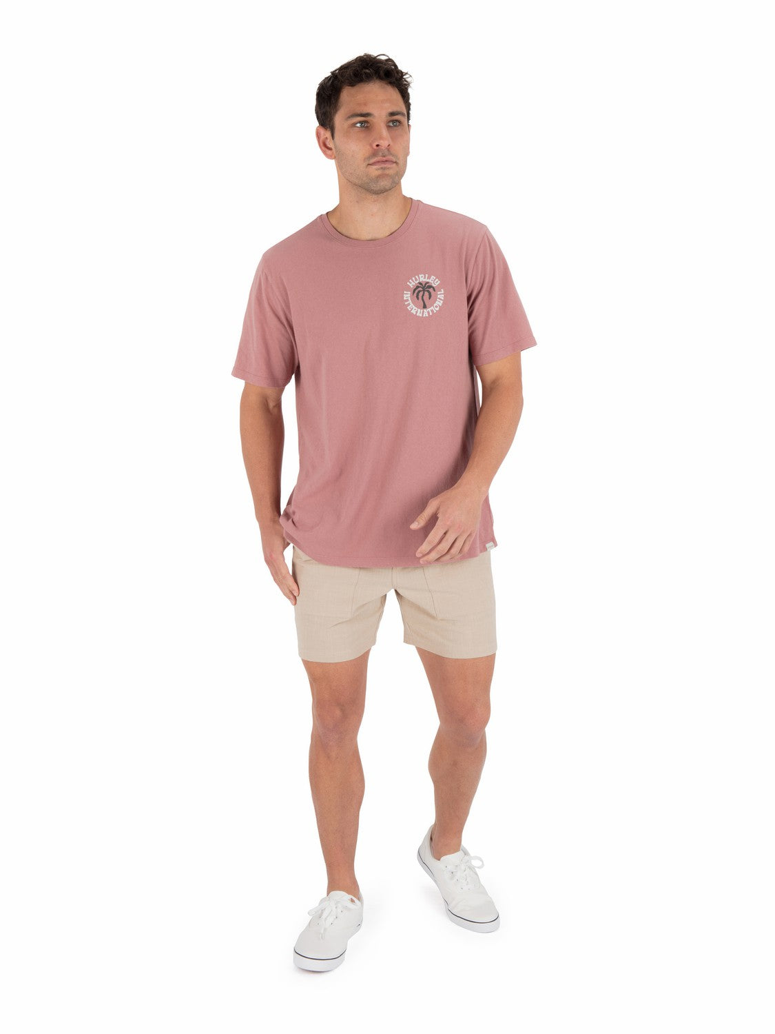 Palm Short Sleeve Phantom Rose - Hurley
