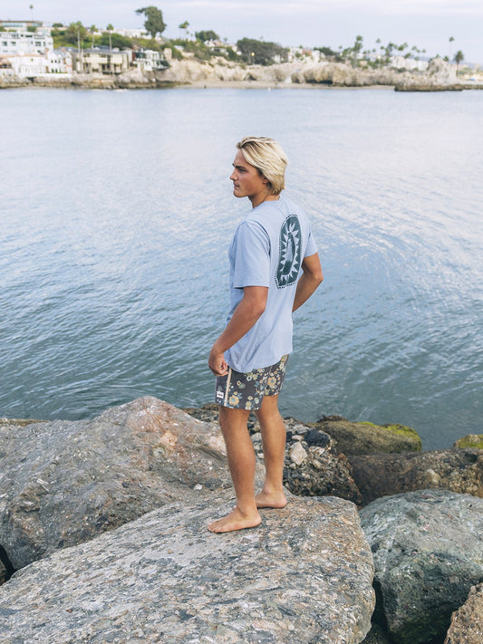 Seclusion Short Sleeve Worker Blue - Hurley