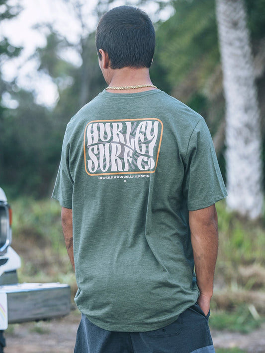 Skyline Slub Short Sleeve Charcoal Fern - Hurley