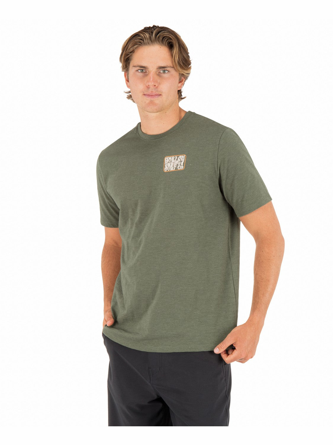 Skyline Slub Short Sleeve Charcoal Fern - Hurley