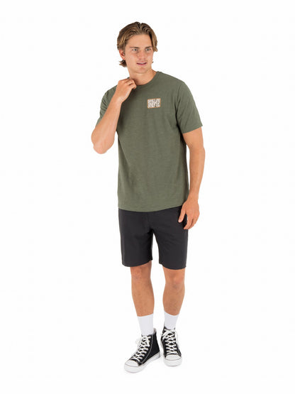 Skyline Slub Short Sleeve Charcoal Fern - Hurley