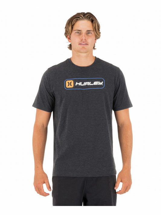 Inlined Slub Short Sleeve Black Heather - Hurley