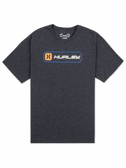 Inlined Slub Short Sleeve Black Heather - Hurley