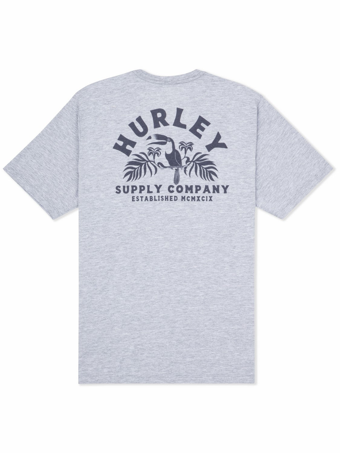 Birds Of Paradise Short Sleeve Dark Grey Heather - Hurley