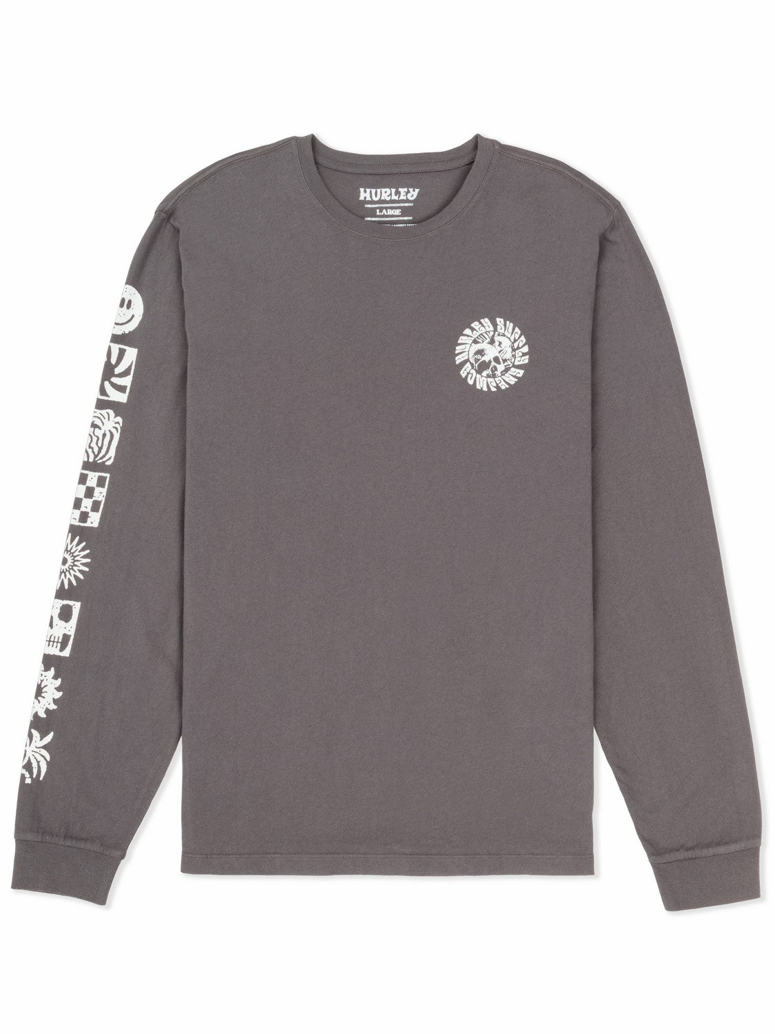 Skull Mandala Long Sleeve Ion Grey - Hurley