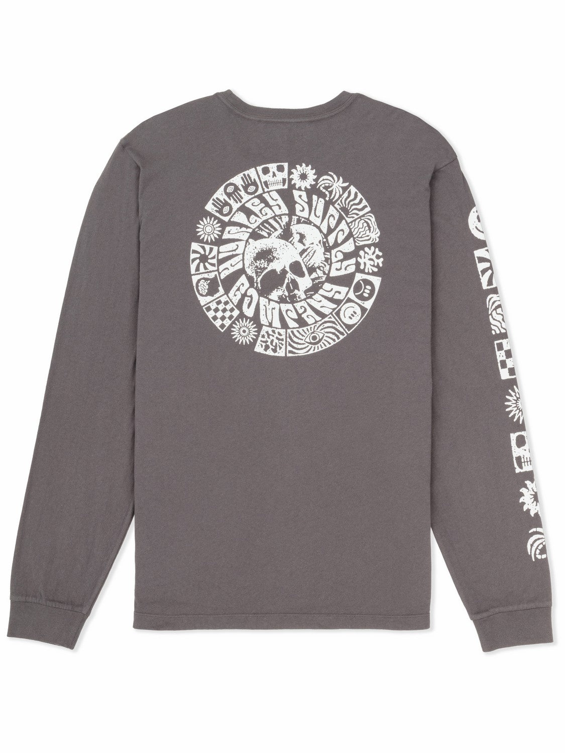 Skull Mandala Long Sleeve Ion Grey - Hurley