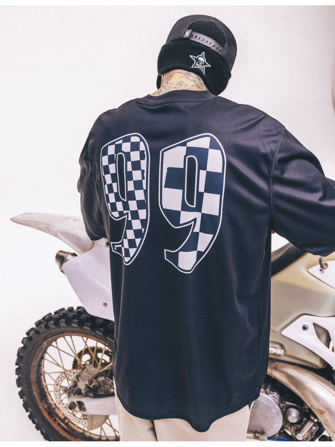 Hurley x Travis Barker Check Out Long Sleeve Jersey BLACK - Hurley