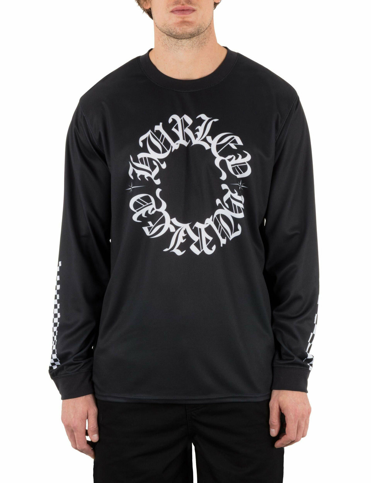Hurley x Travis Barker Check Out Long Sleeve Jersey BLACK - Hurley