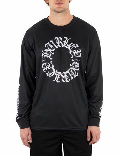 Hurley x Travis Barker Check Out Long Sleeve Jersey BLACK - Hurley