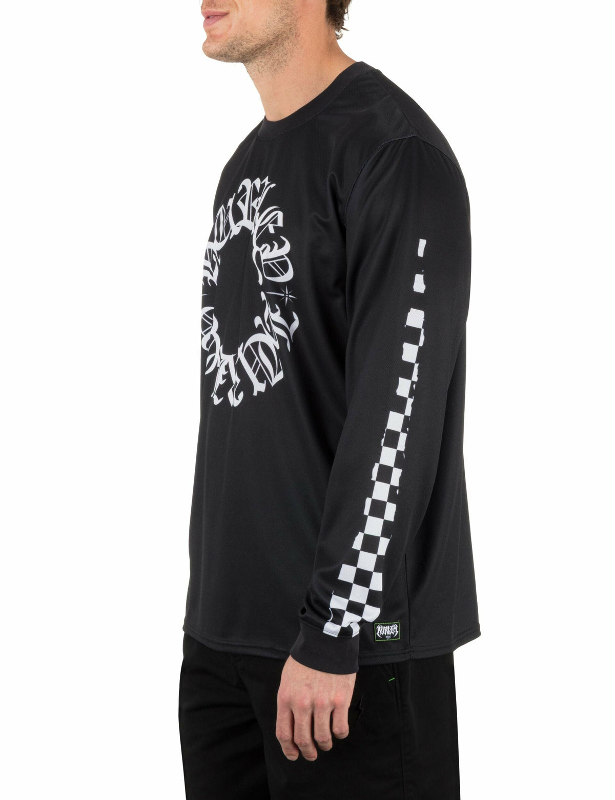 Hurley x Travis Barker Check Out Long Sleeve Jersey BLACK - Hurley