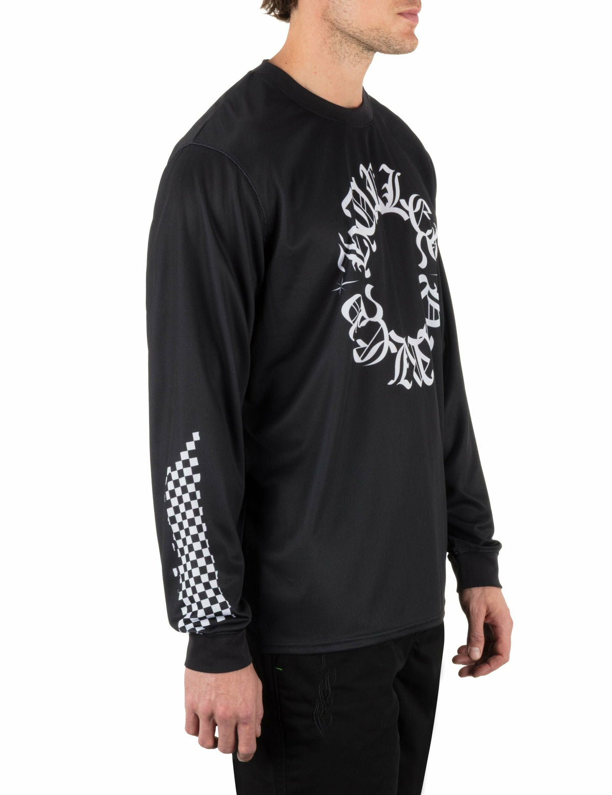 Hurley x Travis Barker Check Out Long Sleeve Jersey BLACK - Hurley