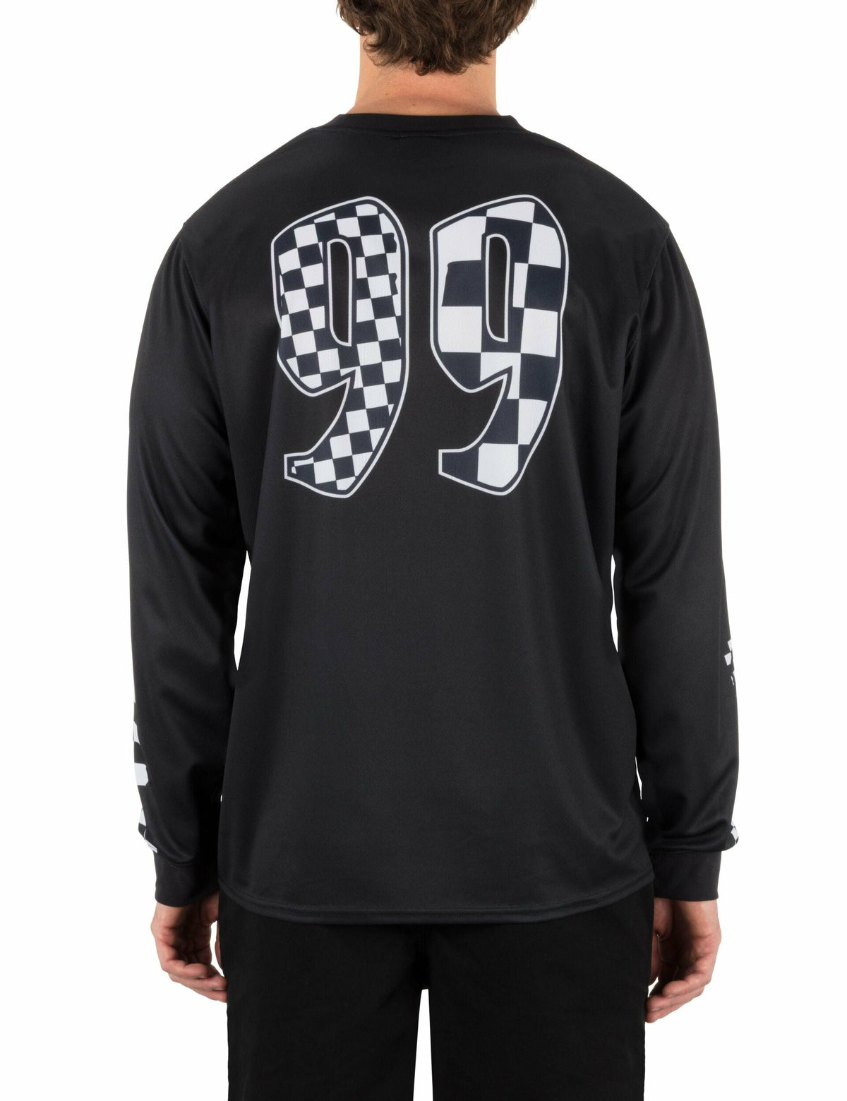 Hurley x Travis Barker Check Out Long Sleeve Jersey BLACK - Hurley