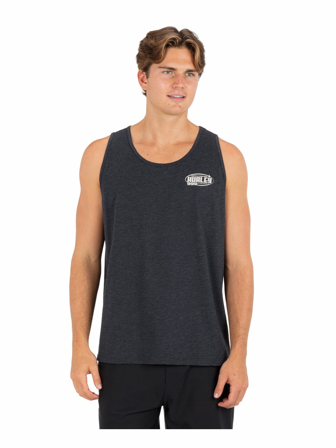 Speed Stars Slub Tank Black Heather - Hurley