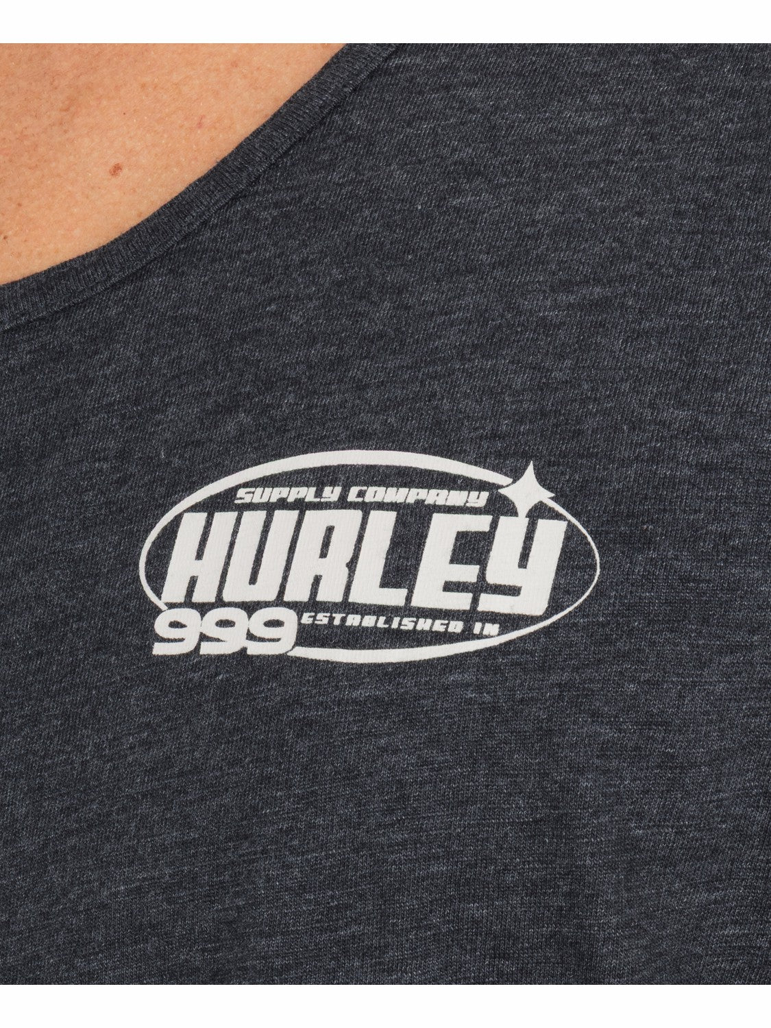 Speed Stars Slub Tank Black Heather - Hurley