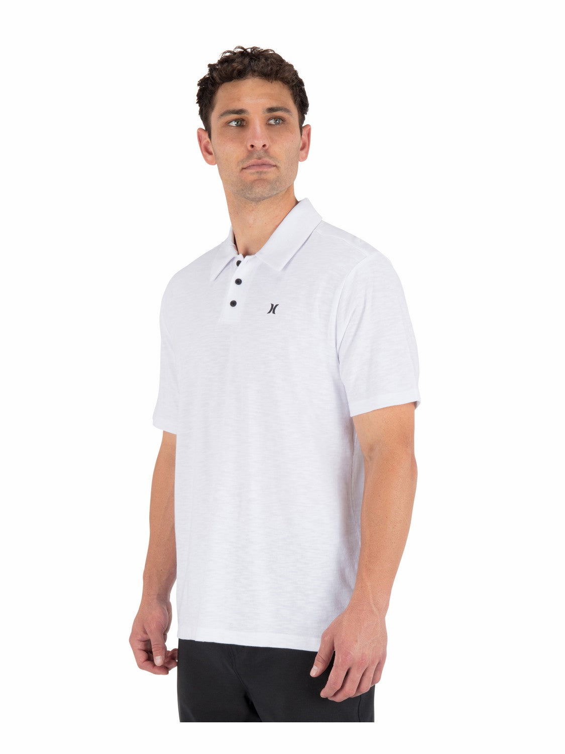 Icon Slub Polo Short Sleeve White - Hurley