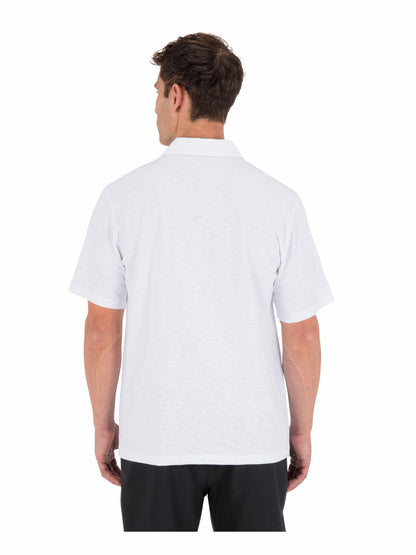 Icon Slub Polo Short Sleeve White - Hurley