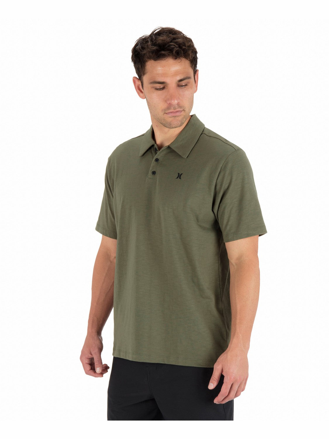 Icon Slub Polo Short Sleeve Olive - Hurley
