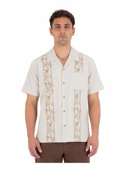 Sano Camp Embroidered Short Sleeve Bone - Hurley