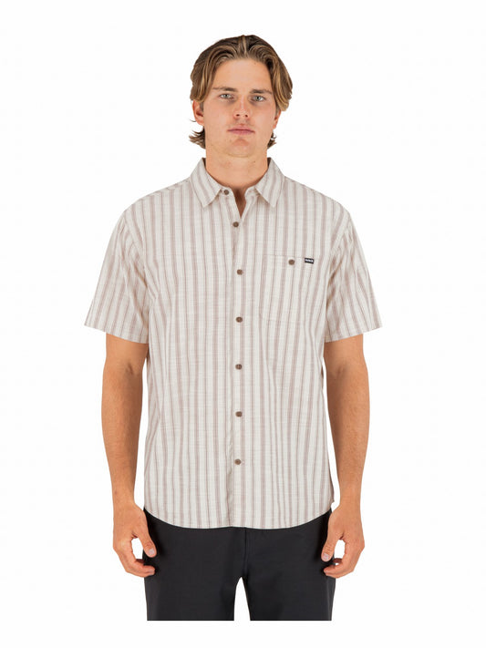 Lido Stripe Short Sleeve Bone - Hurley