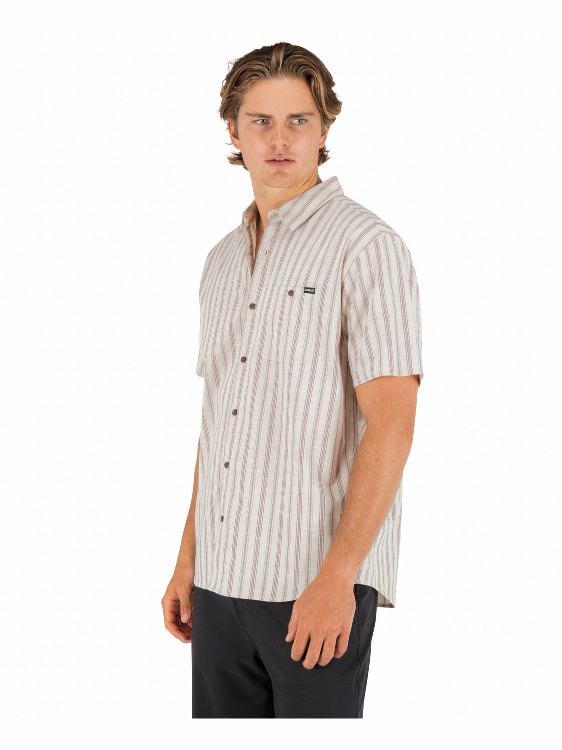 Lido Stripe Short Sleeve Bone - Hurley