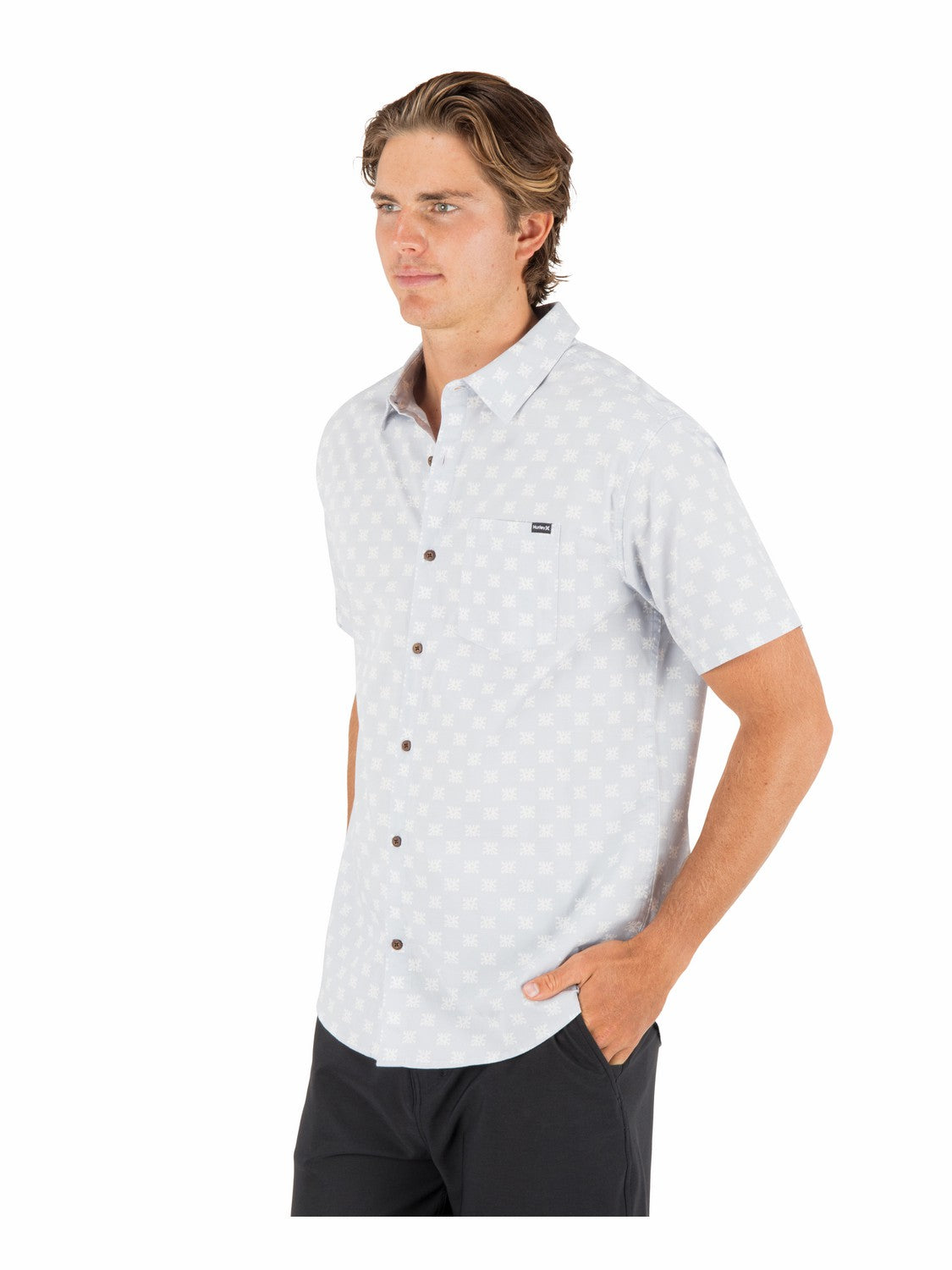 Lido Stretch Short Sleeve Light Asteroid - Hurley