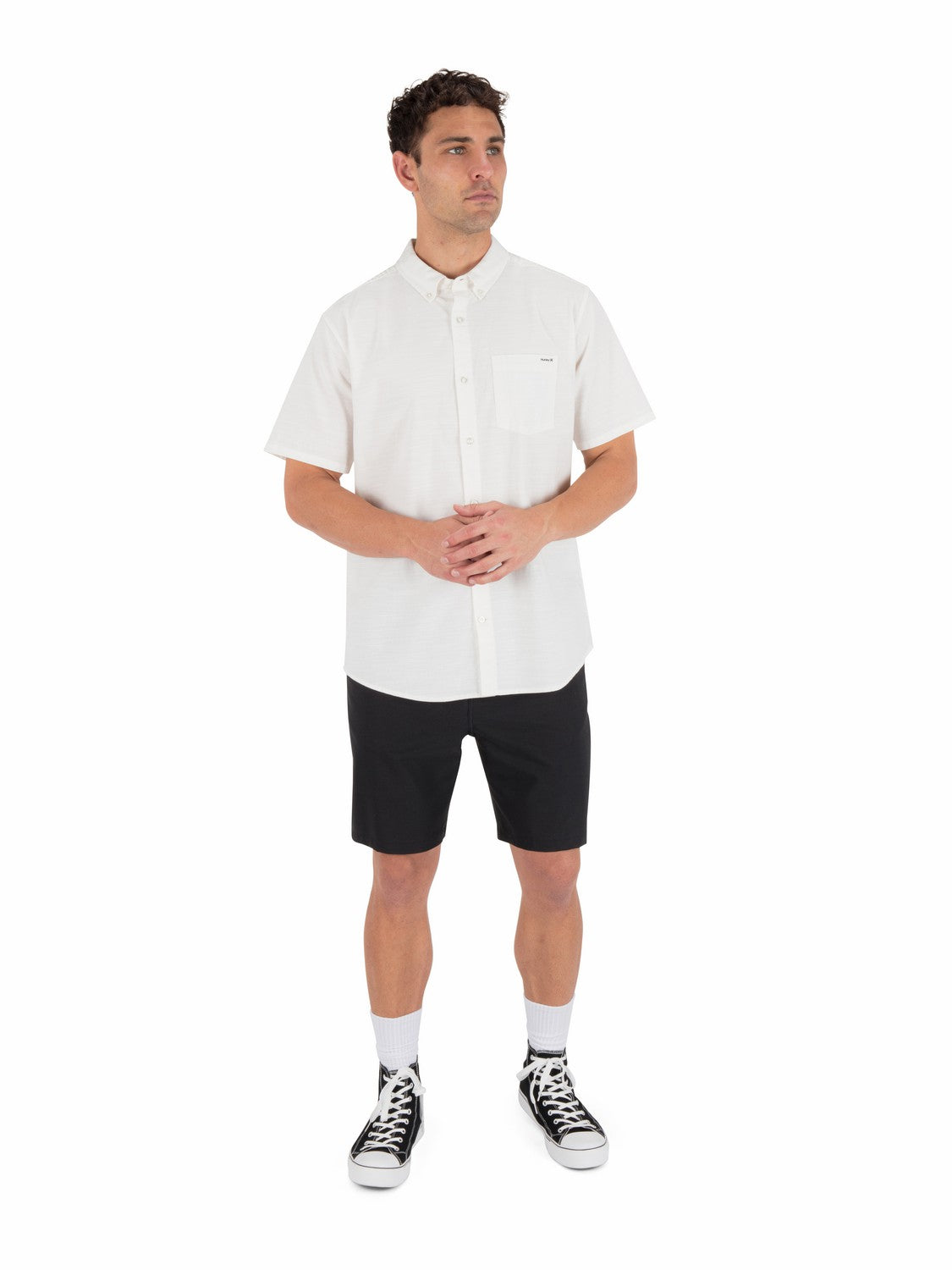 Icon Stretch Short Sleeve White - Hurley