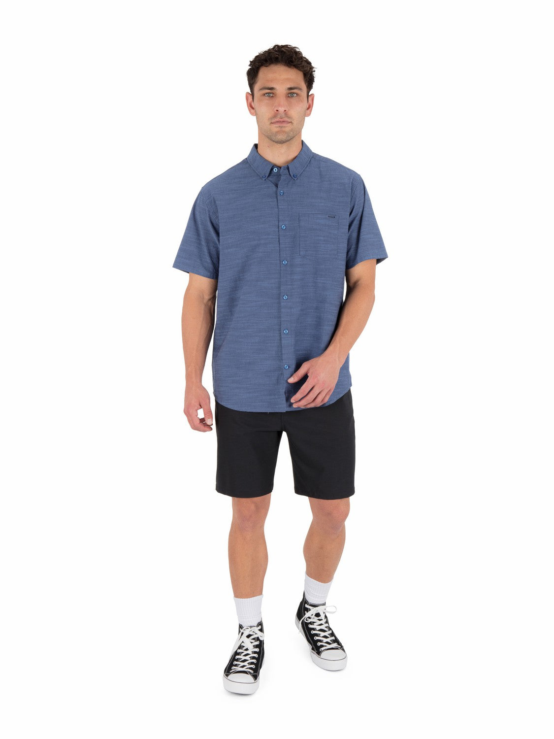 Icon Stretch Short Sleeve Obsidian - Hurley