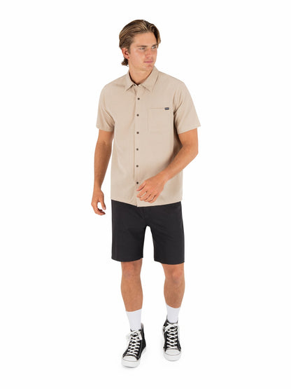 Phantom Flow Short Sleeve Khaki - Hurley