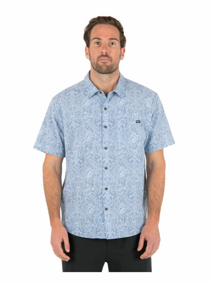 Newport Stretch Short Sleeve Worker Blue - Hurley