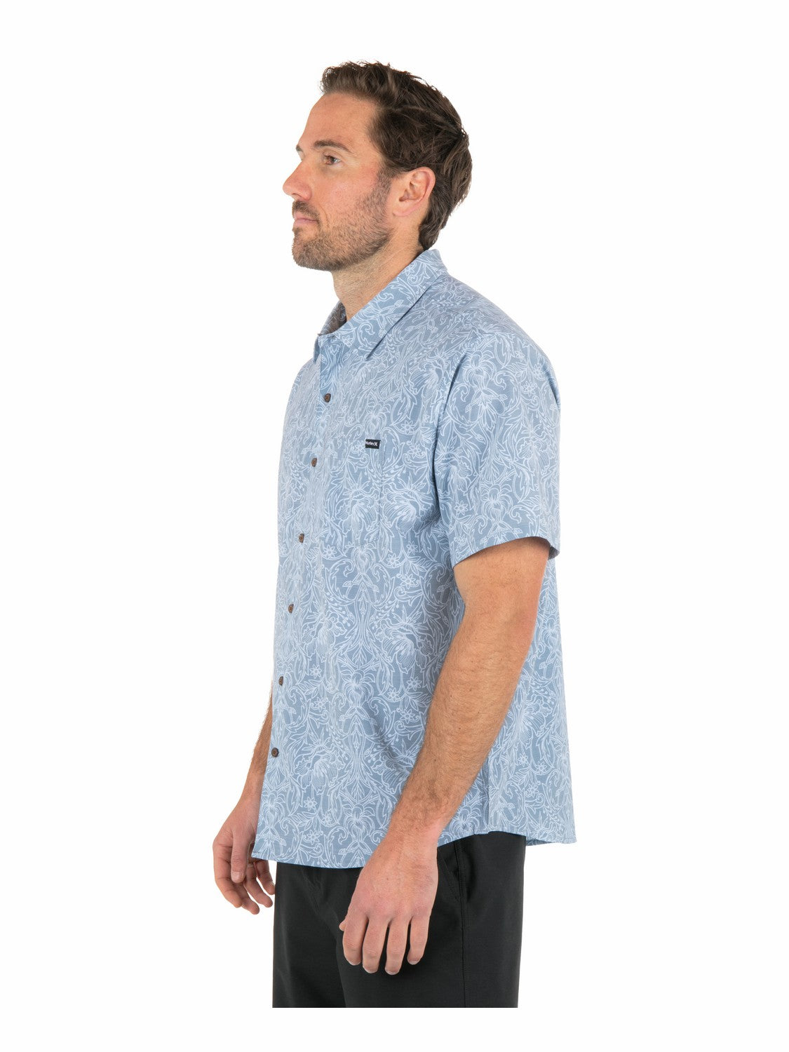 Newport Stretch Short Sleeve Worker Blue - Hurley