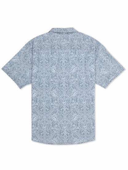Newport Stretch Short Sleeve Worker Blue - Hurley