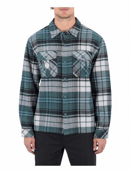 Santa Cruz Seaside Flannel Long Sleeve Armored Navy - Hurley